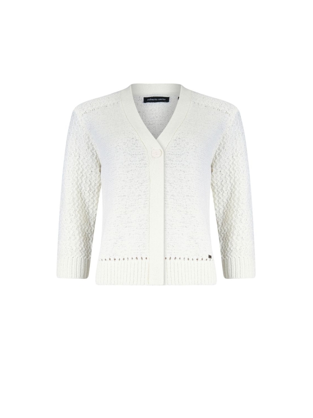 Sarto Fashion Cardigan v-neck r017 offwhite