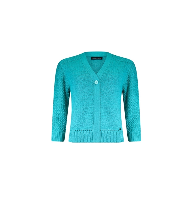 Sarto Fashion Cardigan v-neck r683 aqua green