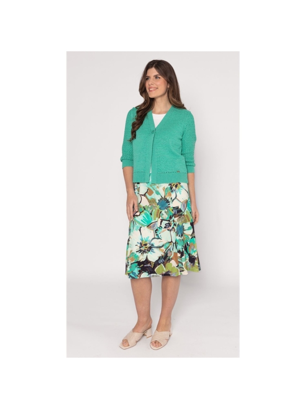 Sarto Fashion Cardigan v-neck r683 aqua green