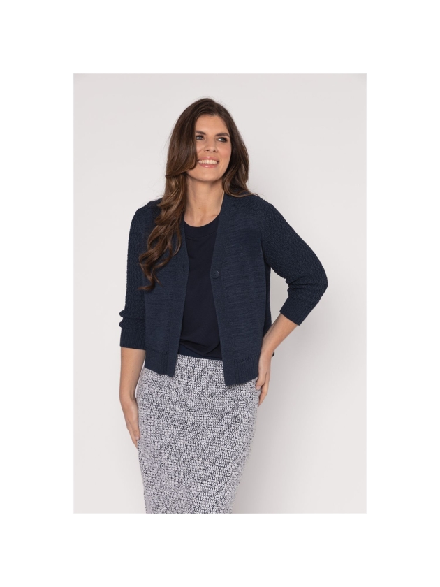 Sarto Fashion Cardigan v-neck r799 navy