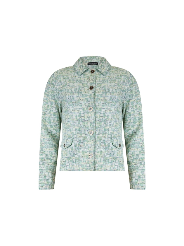 Sarto Fashion Jacket r1512 olive-spring green+ jacquard