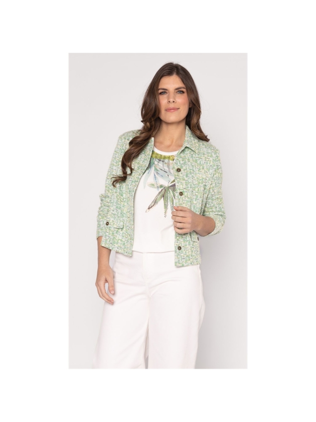 Sarto Fashion Jacket r1512 olive-spring green+ jacquard