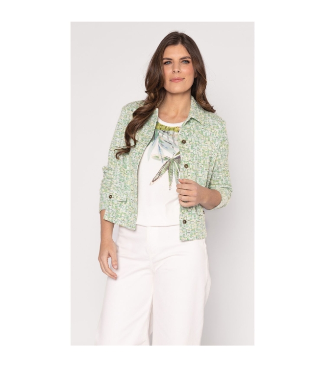 Sarto Fashion Jacket r1512 olive-spring green+ jacquard