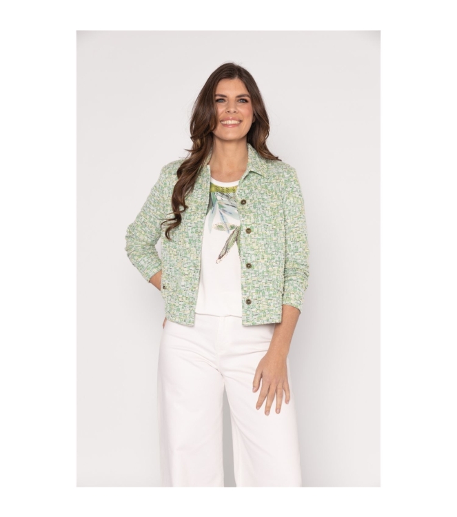 Sarto Fashion Jacket r1512 olive-spring green+ jacquard