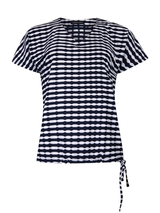 Sarto Fashion Blouson v-neck r1560 navy-white