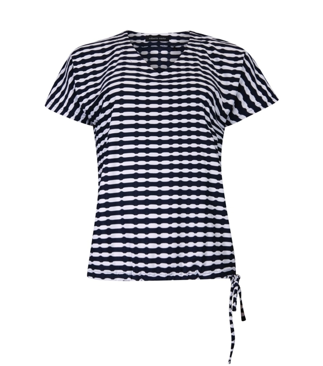 Sarto Fashion Blouson v-neck r1560 navy-white