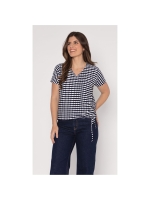 Sarto Fashion Blouson v-neck r1560 navy-white