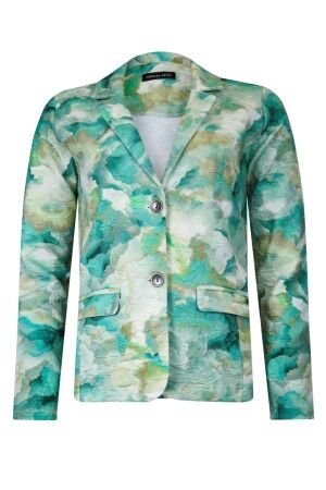 Sarto Fashion Blazer jacket r1660 a green-s green aquarel print