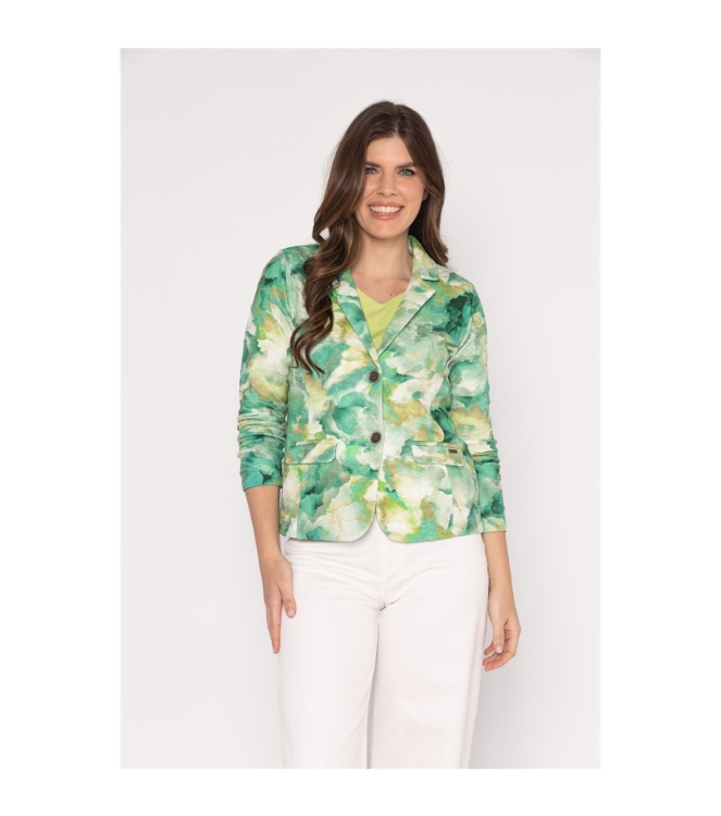 Sarto Fashion Blazer jacket r1660 a green-s green aquarel print