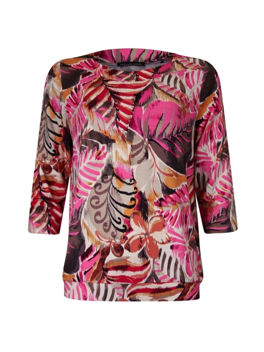 Sarto Fashion Blouson boatneck r1970 hotpink-deepred+ safari leave