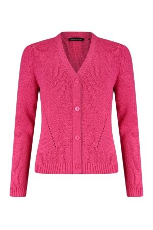 Sarto Fashion Cardigan v-neck r935 hot pink
