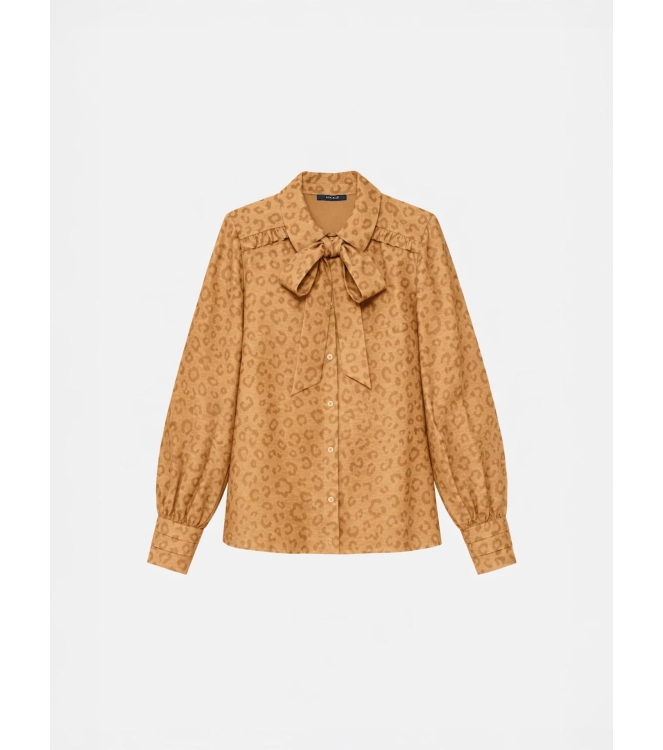 Nikkie Pragues Leopard Blouse 2593 Travertine