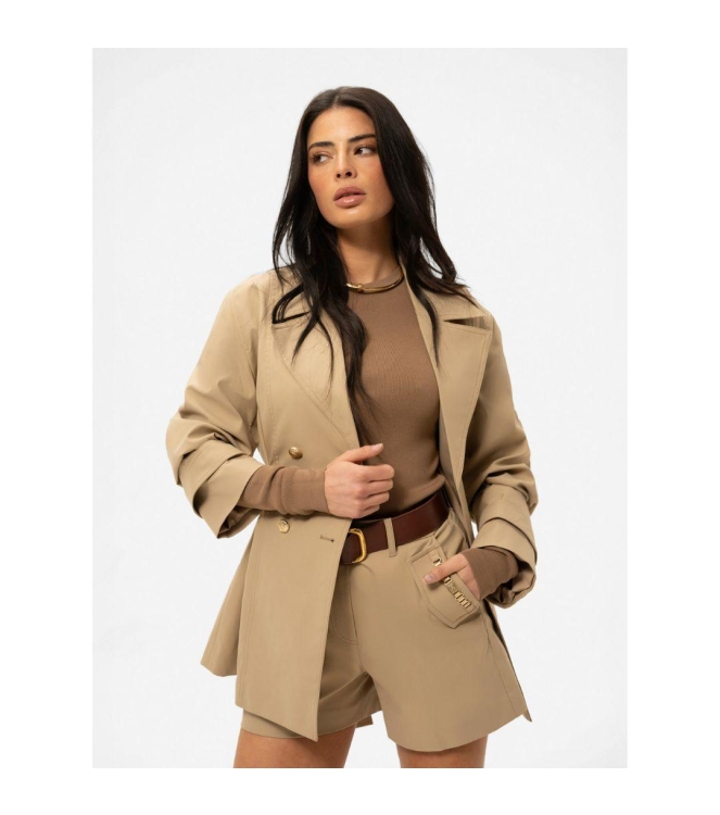 Nikkie Pampanga Coat 2593 Travertine