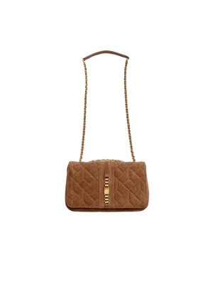 Nikkie Ann Suede Bag 5506 Walnut