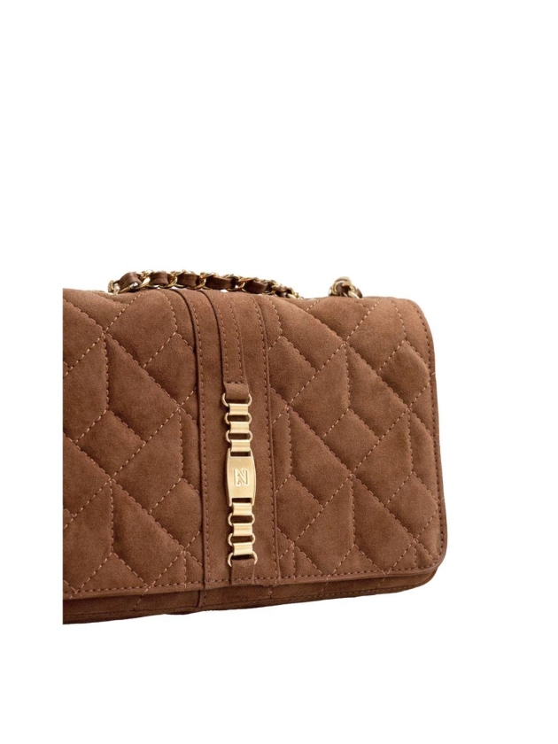Nikkie Ann Suede Bag 5506 Walnut