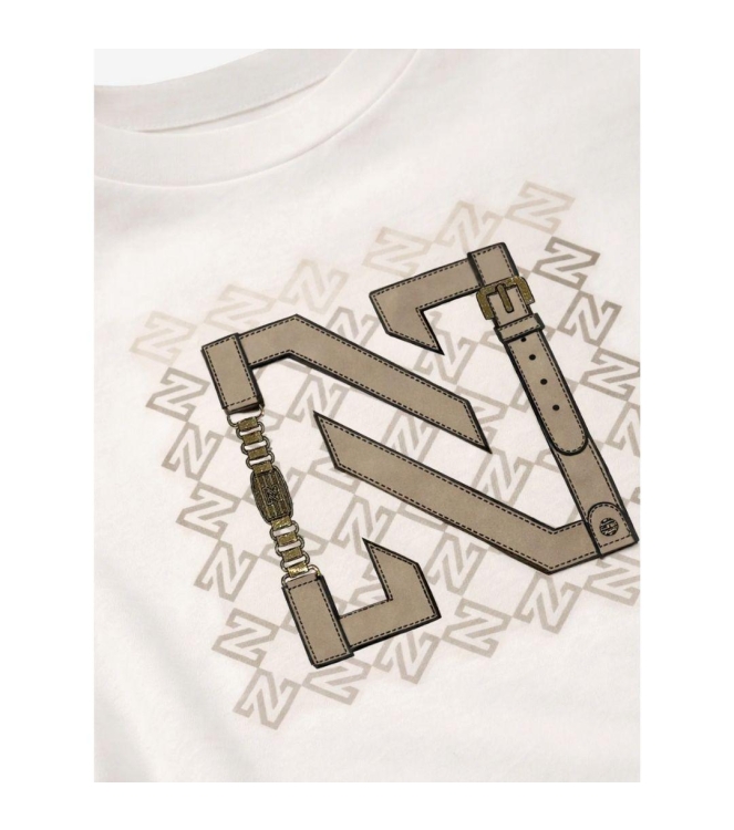 Nikkie N Chain T-Shirt 1105 Star White/Travertine