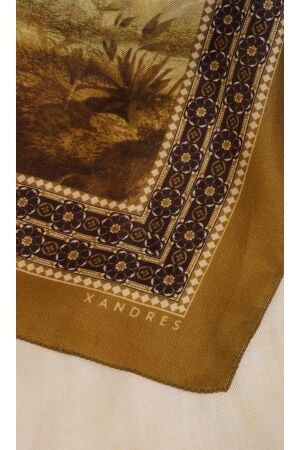 Xandres SCARF_PALM_PRINT 0910 misty aqua