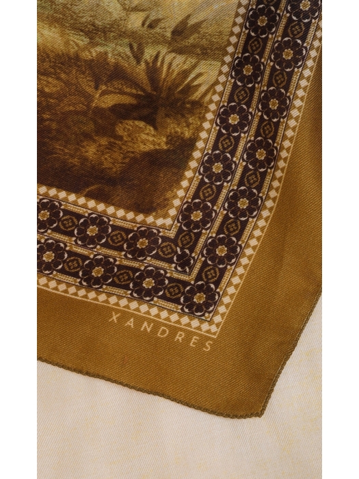 Xandres SCARF_PALM_PRINT 0910 misty aqua