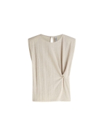 Summum Woman Top Linen look 702 Pebble beige