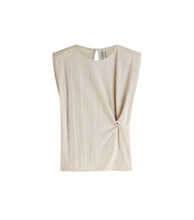Summum Woman Top Linen look 702 Pebble beige