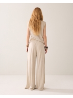 Summum Woman Trouser Linen look 702 Pebble beige