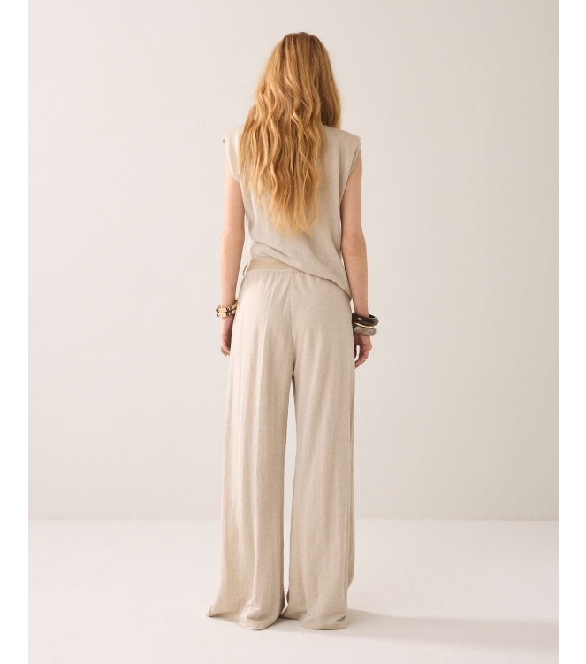 Summum Woman Trouser Linen look 702 Pebble beige