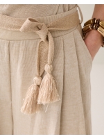 Summum Woman Trouser Linen look 702 Pebble beige