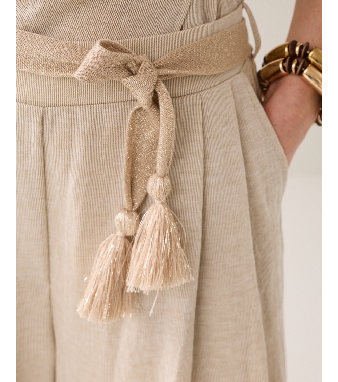 Summum Woman Trouser Linen look 702 Pebble beige