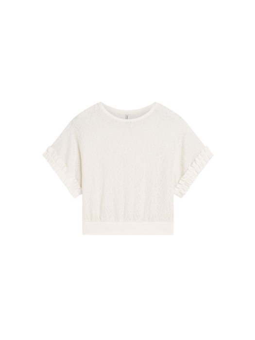 Summum Woman Top Open jaquard 115 Off White
