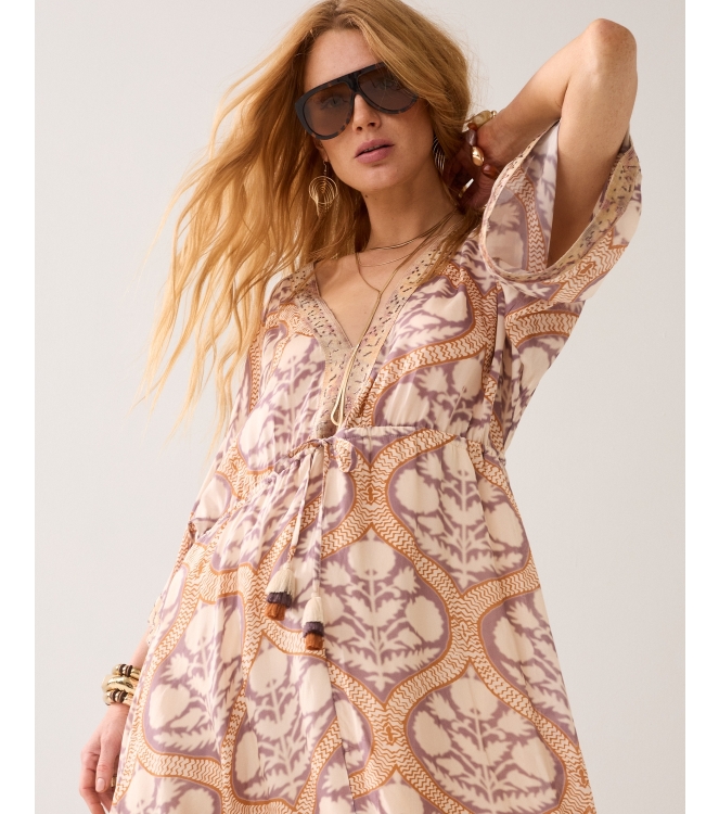 Summum Woman Dress Art deco print 120 Multicolour