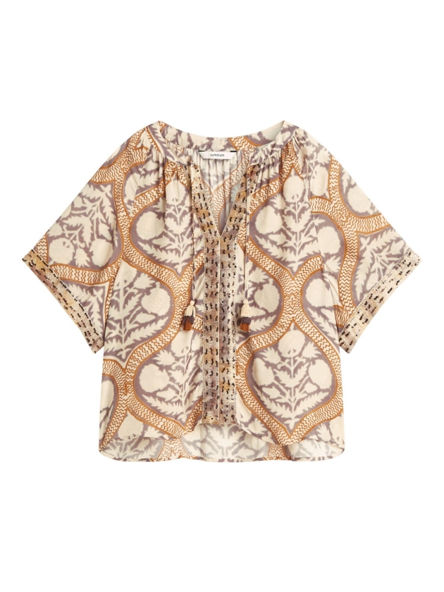Summum Woman Top Art deco print 120 Multicolour