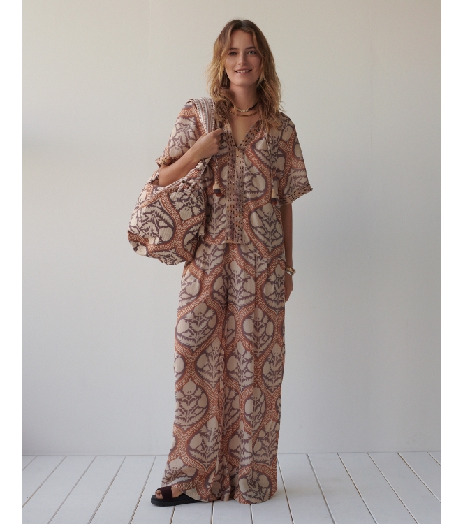 Summum Woman Top Art deco print 120 Multicolour