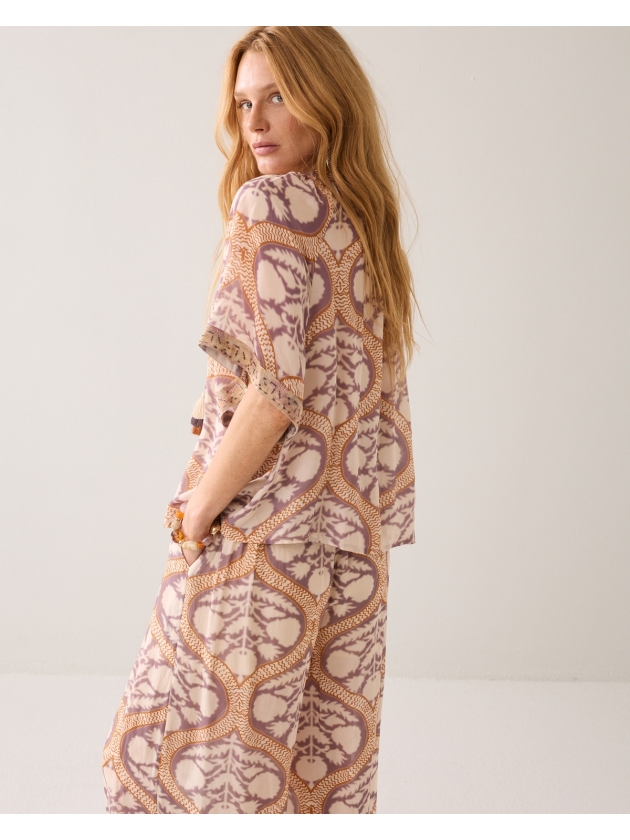 Summum Woman Top Art deco print 120 Multicolour