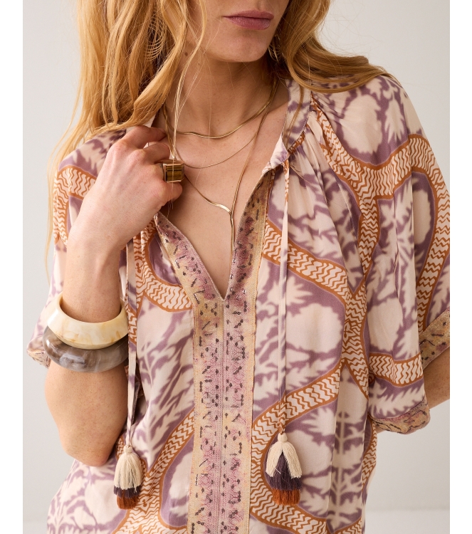 Summum Woman Top Art deco print 120 Multicolour