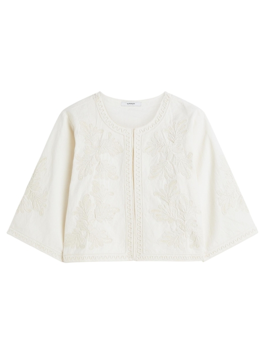 Summum Woman Jacket Embroidery 122 Ivory