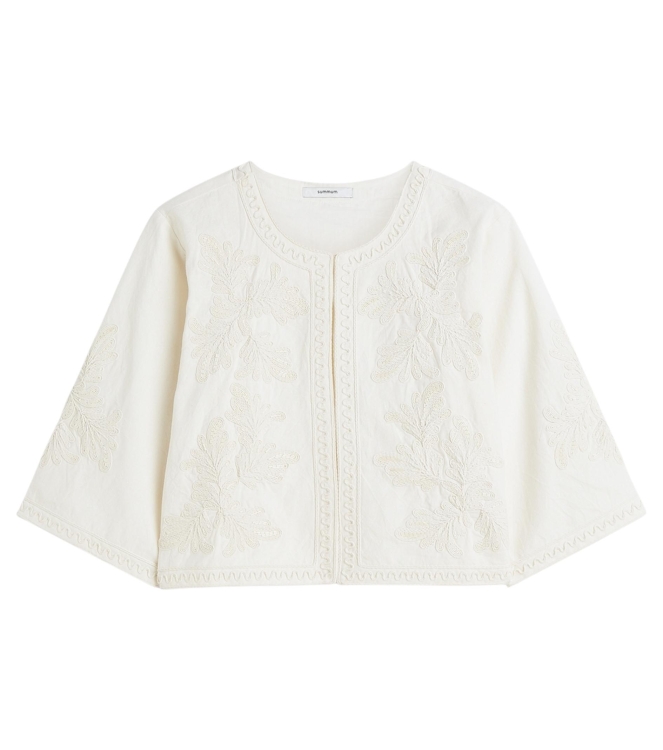 Summum Woman Jacket Embroidery 122 Ivory