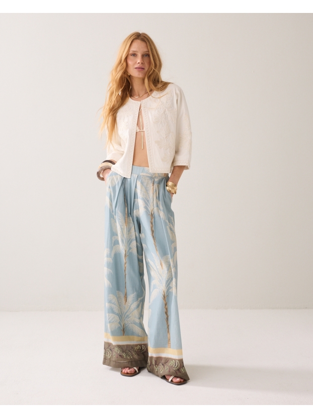 Summum Woman Jacket Embroidery 122 Ivory