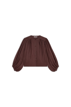 Summum Woman Blouse Ramie 334 Deep fig