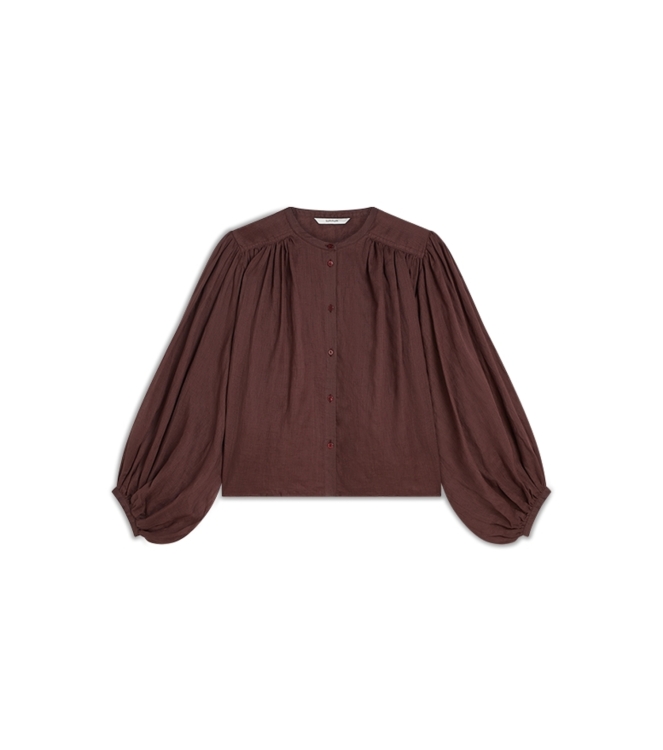 Summum Woman Blouse Ramie 334 Deep fig