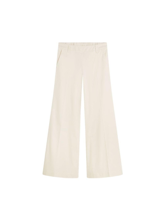 Summum Woman Trousers long Cotton stretch 115 Off White
