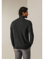 State of Art Pullover Col Plain 9800 Donkerantraciet