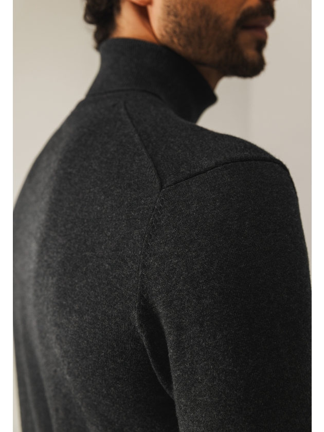State of Art Pullover Col Plain 9800 Donkerantraciet