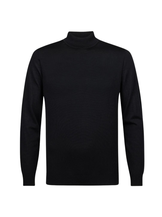 Profuomo PULLOVER MOCK NECK BLACK ABlack