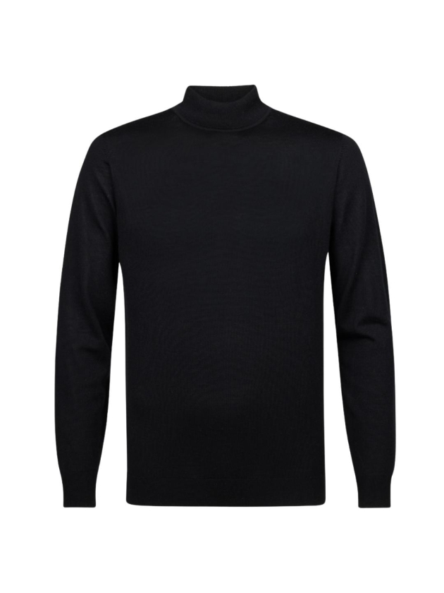 Profuomo PULLOVER MOCK NECK BLACK ABlack