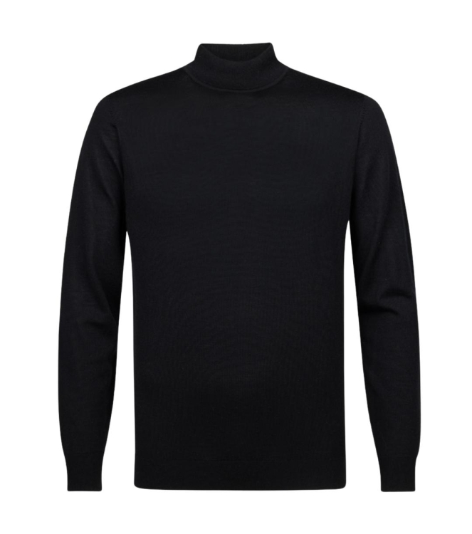 Profuomo PULLOVER MOCK NECK BLACK ABlack