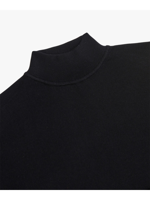 Profuomo PULLOVER MOCK NECK BLACK ABlack