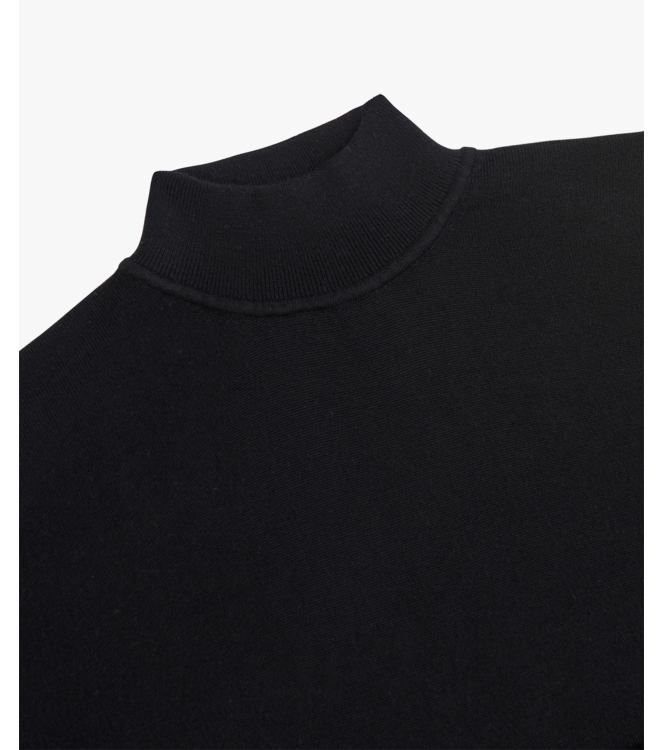 Profuomo PULLOVER MOCK NECK BLACK ABlack
