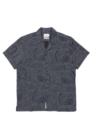 Butcher of Blue Alex Resort Embro Shirt SS 890 alaska blue