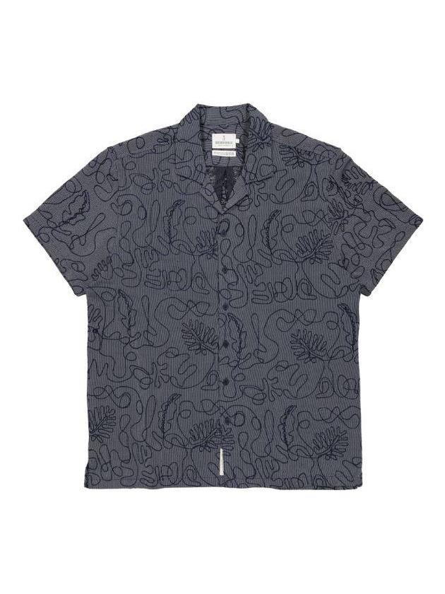 Butcher of Blue Alex Resort Embro Shirt SS 890 alaska blue