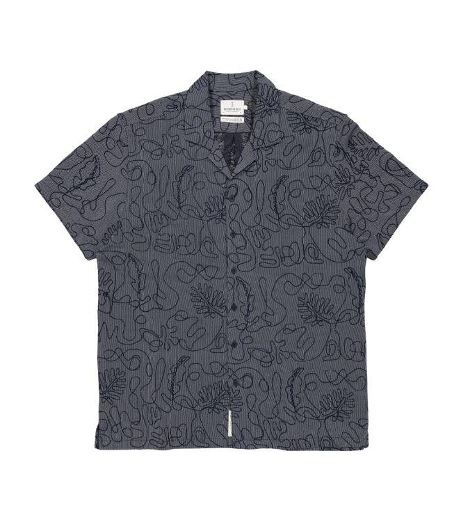 Butcher of Blue Alex Resort Embro Shirt SS 890 alaska blue
